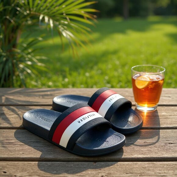 Tommy Hilfiger Adilette Comfort Slides size 10 - Picture 2 of 5